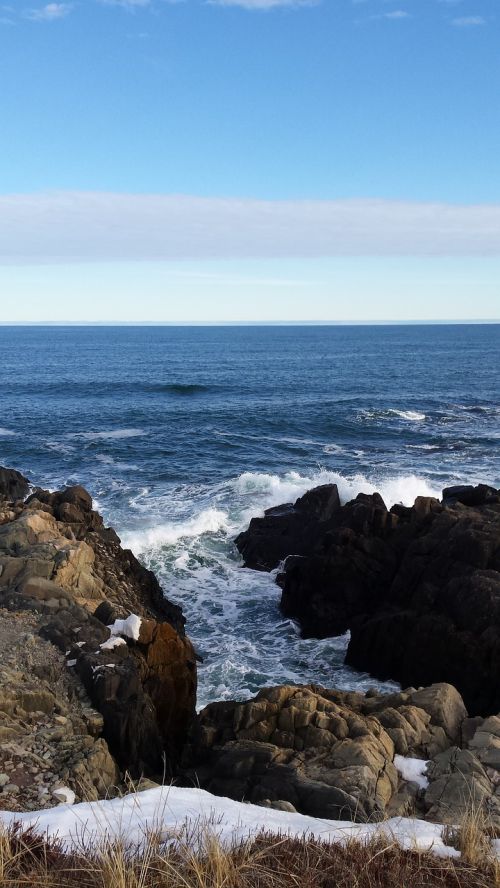 atlantic ocean rocks cliffs