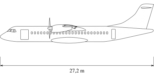 atr 72 aircraft sideview
