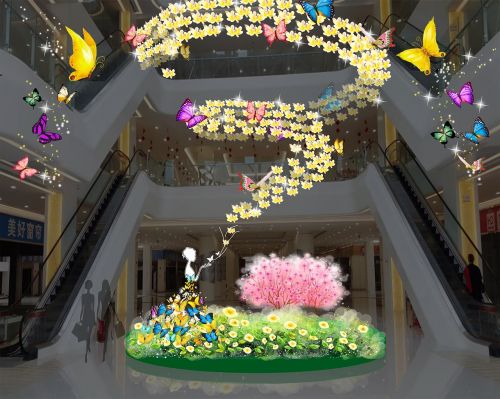 atrium dp mall mei chen butterfly decoration