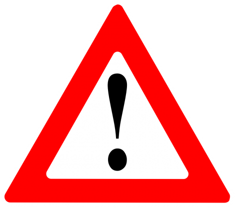 attention warning sign