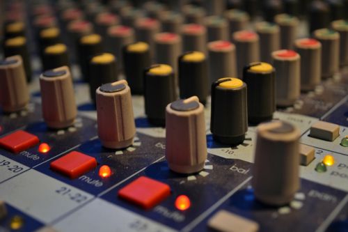 audio mixing board music studio
