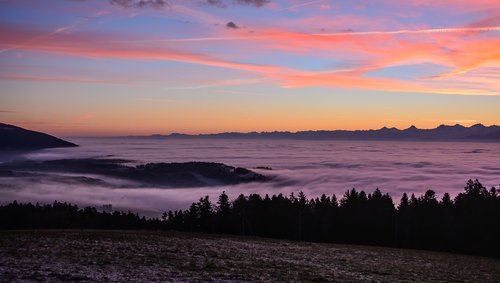 aurora  sky  fog