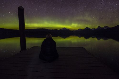 aurora borealis night northern lights