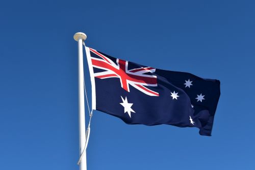 australia flag sky
