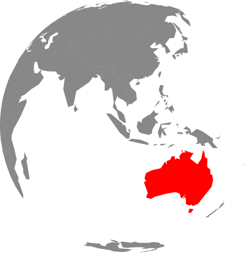 australia map continent
