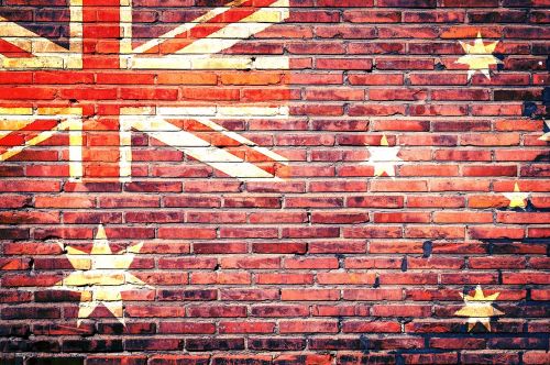 australia national flag graffiti