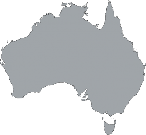 australia continent gray