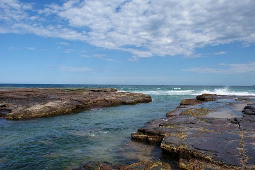 australia coast  nsw  rocks