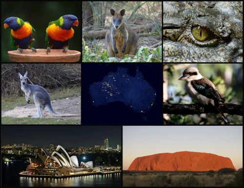 australia collage images iconic