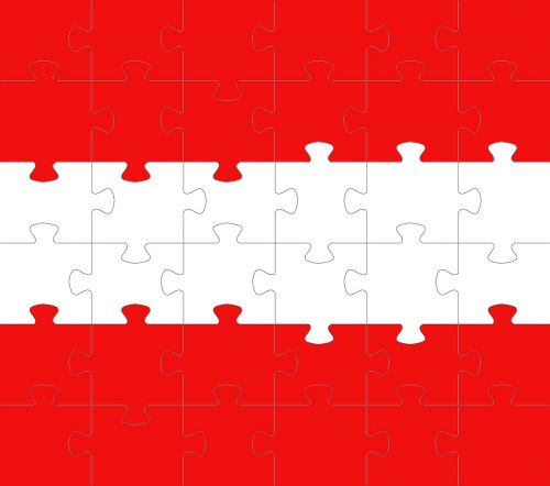austria flag puzzle