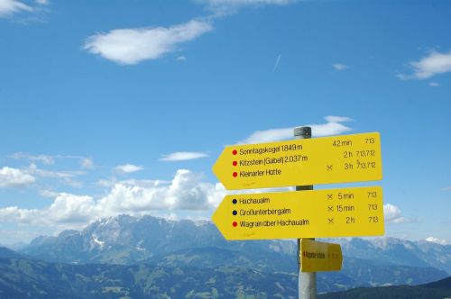 austria walk signpost