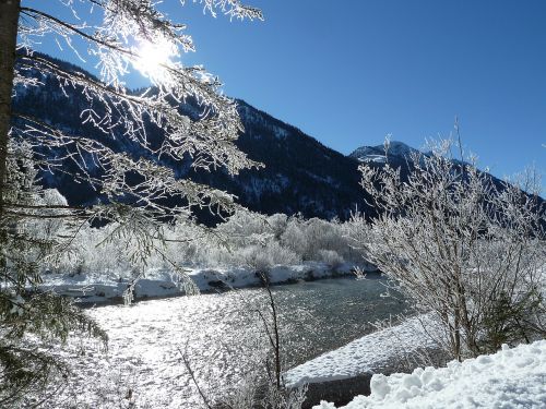 austria winter river