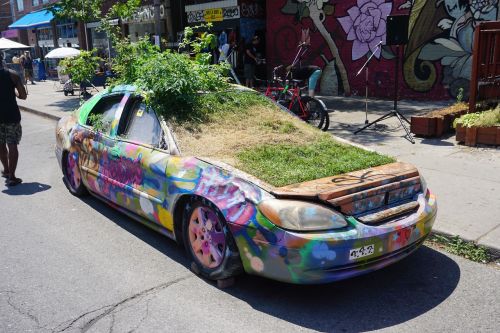 auto plant street art