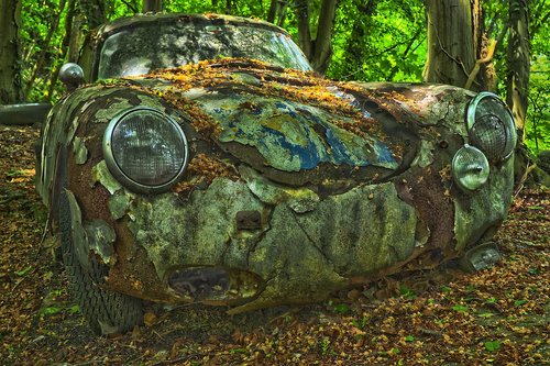 auto  car cemetery  oldtimer