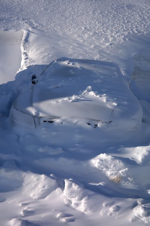 auto snowed in winter