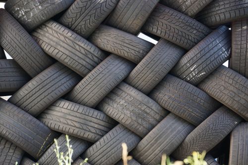 auto tires black stacked