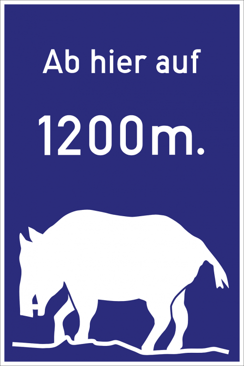 autobahn road sign deer crossing