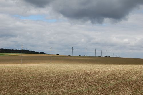 autumn field clouds