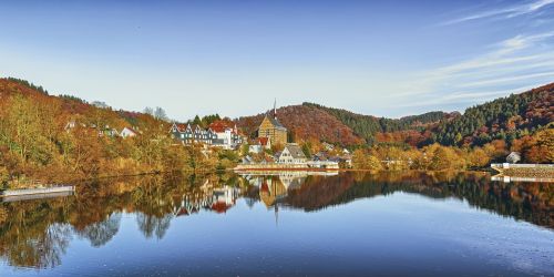 autumn water village