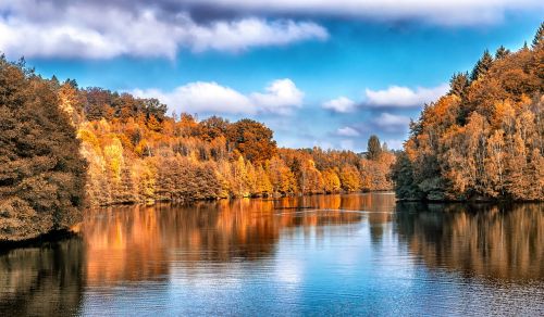 autumn landscape lake