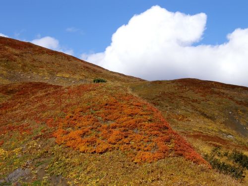 autumn mountains clouds