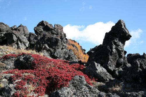 autumn mountains volcano