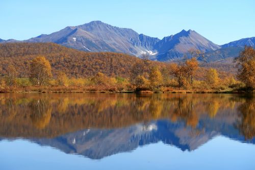 autumn lake mountains