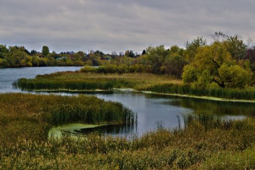 autumn river landscape