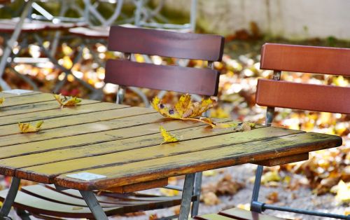 autumn beer garden chairs