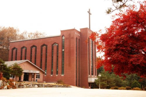 autumn church yangpyeong