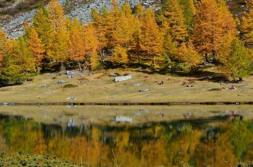 autumn  lake  reflection