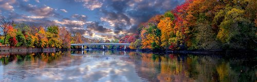 autumn  river  trees