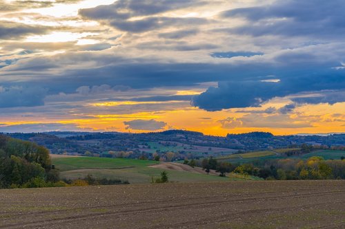 autumn  landscape  sunset