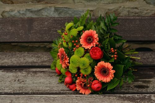 autumn flowers bouquet gerbera