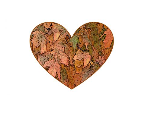 Autumn Heart Background