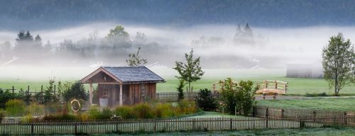 autumn mood landscape fog