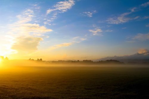 autumn morning landscape morning