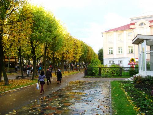 Autumn Street In Smolensk