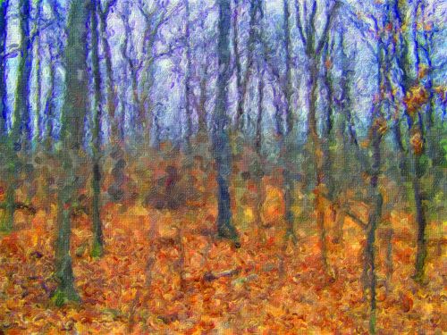 Autumn Woods Painting