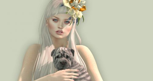 avatar woman dog