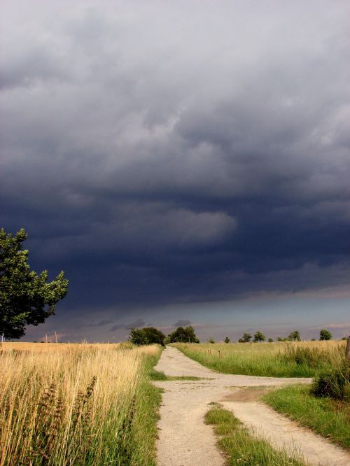 away thunderstorm clouds