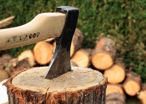 axe wooden block wood chop