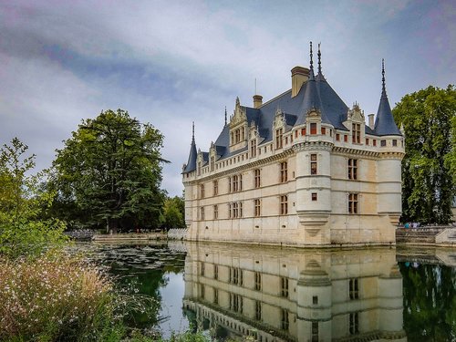 azay-le-rideau  castle  medieval
