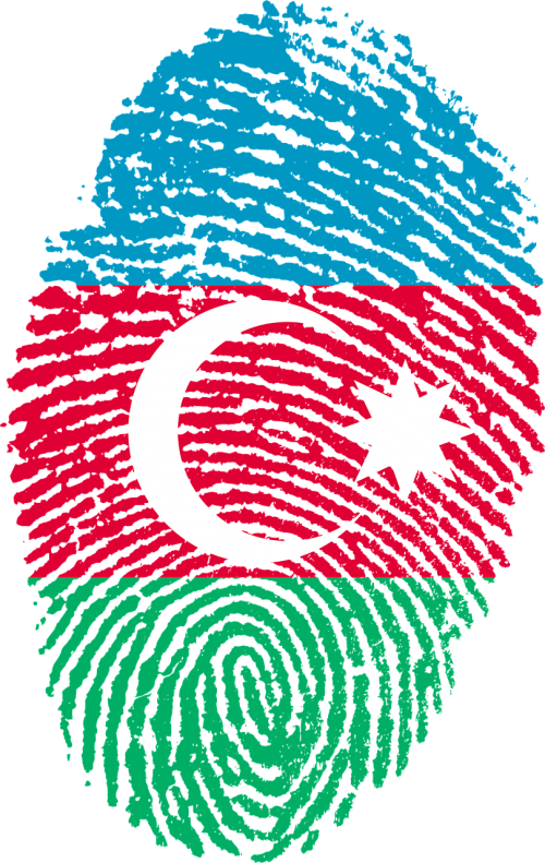 azerbaijan flag fingerprint