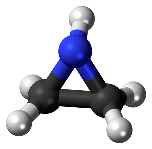 aziridine molecule nitrogen