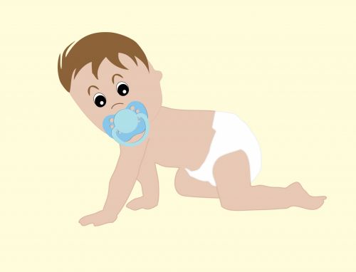 Baby Boy In Diaper