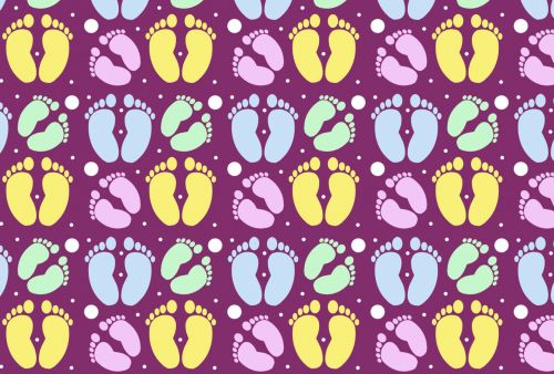 Baby Feet Patterned Backing Paper