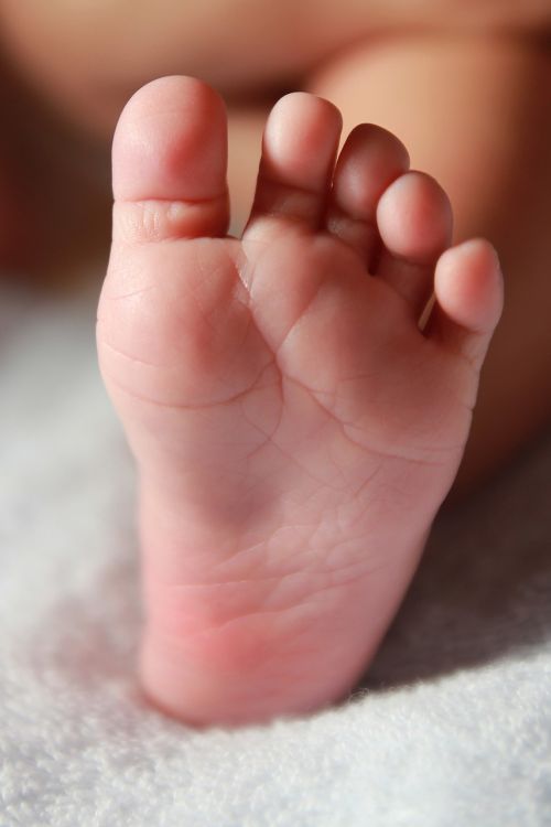 baby foot newborn infant