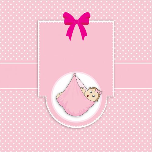 baby girl announcement background