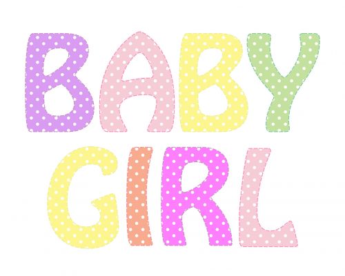 Baby Girl Text Clipart